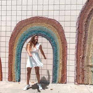 Altar’d State White Mini Sundress MEDIUM